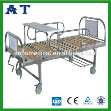 Hot Sales Medical Foldable Hospital Bed with One Revolving Lever